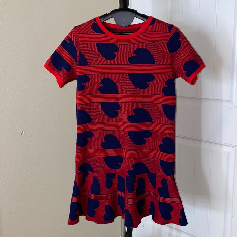 Soft Knitted Red Hem Dress